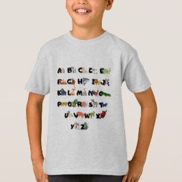 Alphabet Abc divertido, animales camisetas