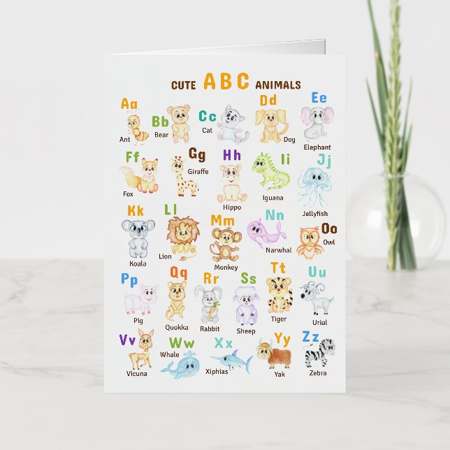 Alphabet Animal ABC Animales cutáneos (Anverso)