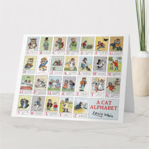 Alphabet Cat, Tarjeta Louis Wain