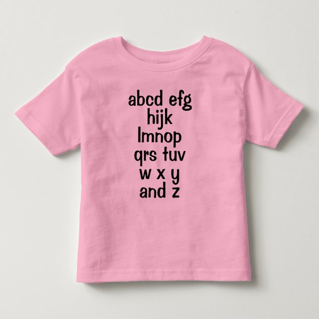 Alphabet Song Toddler Chica Camiseta (Anverso)