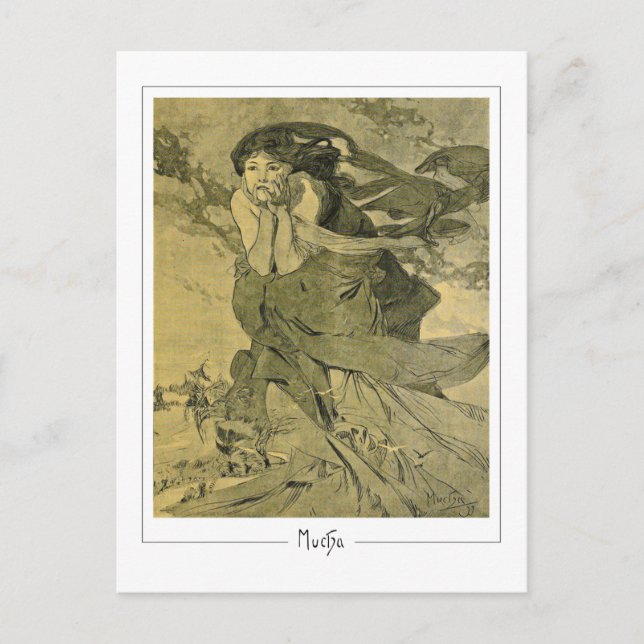 Alphonse Mucha #412 - Tarjeta postal de arte fino (Anverso)