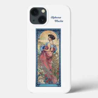 Alphonse Mucha Art Nouveau, funda de iPhone 13