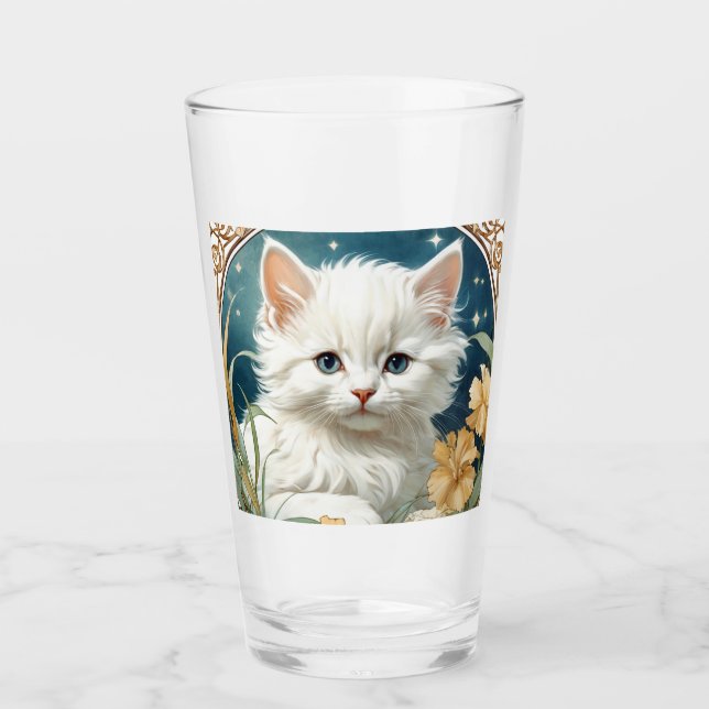 Alphonse Mucha Art Nouveau Kitten (Anverso)