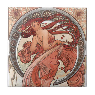 Alphonse Mucha Baldosas Art Nouveau