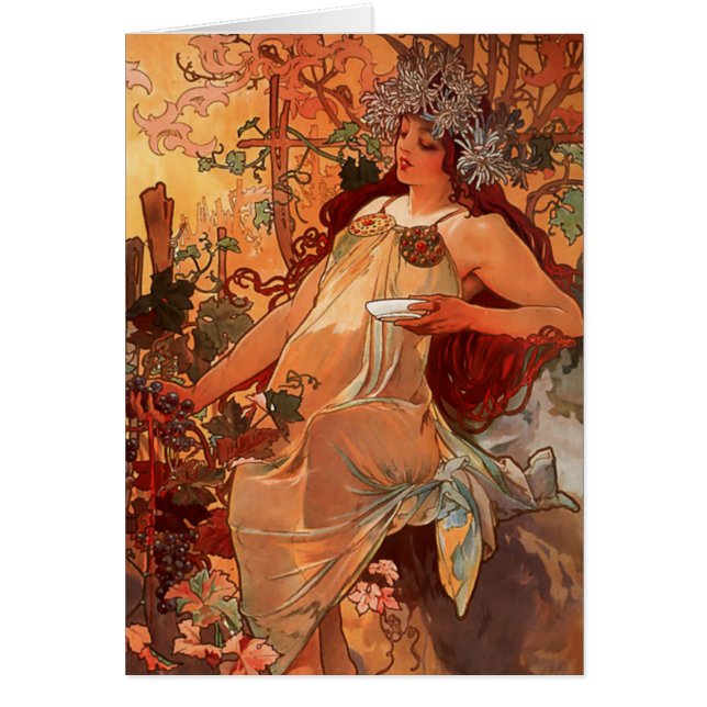 Alphonse Mucha, Cuatro Estaciones, Otoño (Frente)
