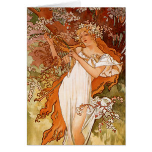 Alphonse Mucha, cuatro estaciones, primavera