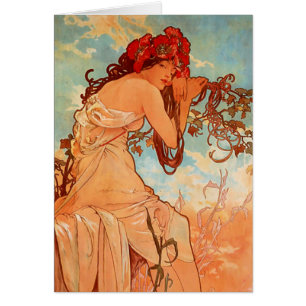 Alphonse Mucha, cuatro estaciones, verano