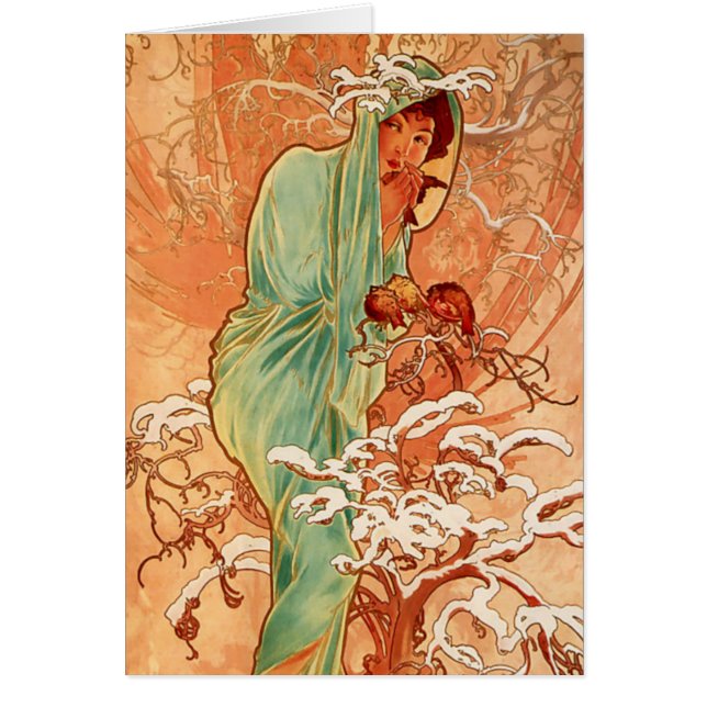 Alphonse Mucha, Cuatro Temporadas, Invierno (Frente)
