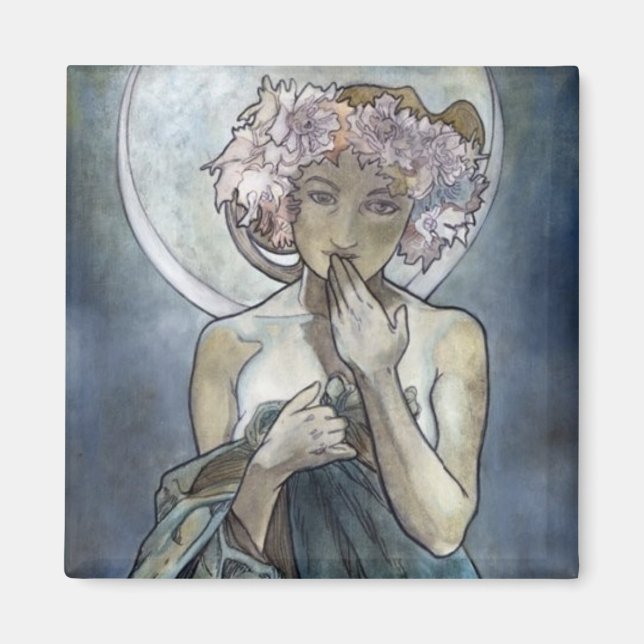 Alphonse Mucha ~ El imán lunar (Frente)