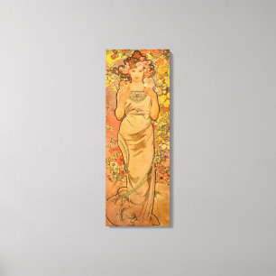 Alphonse Mucha El Rosa Poster De Lienzo