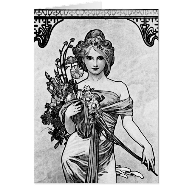 Alphonse Mucha Flores rotas (Frente)