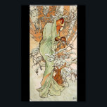 Alphonse Mucha - Impresión de invierno<br><div class="desc">Alphonse Mucha - Impresión Art Nouveau de Green Cape Cold Bush</div>