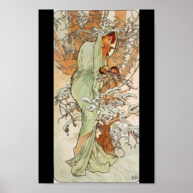 Alphonse Mucha - Impresión de invierno (Frente)