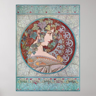 Alphonse Mucha Impresión Poster Art Nouveau de Ivy