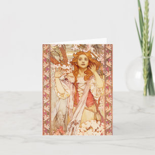 Alphonse Mucha Juana de Arco Tarjeta de Nota