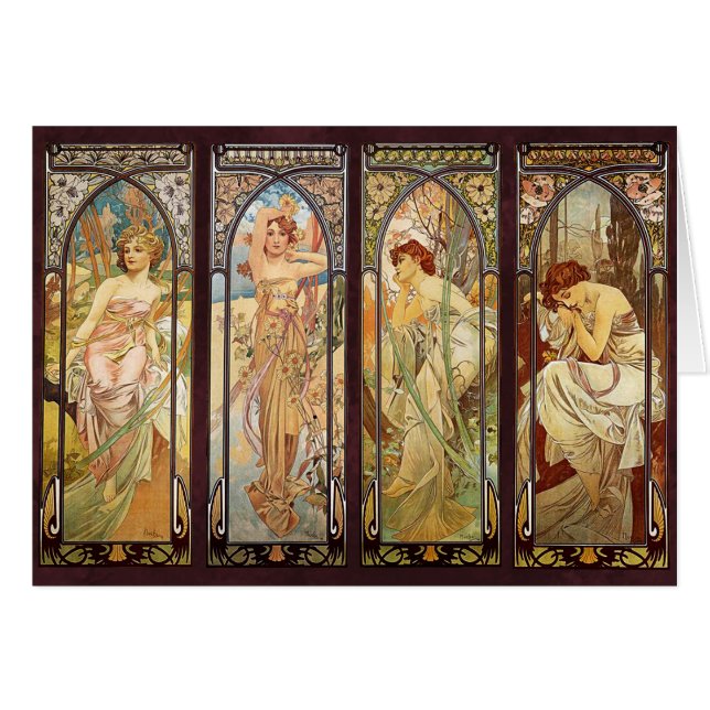 Alphonse Mucha, los tiempos del día (Anverso (Horizontal))