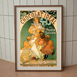 Alphonse Mucha poster decoración de pared de choco