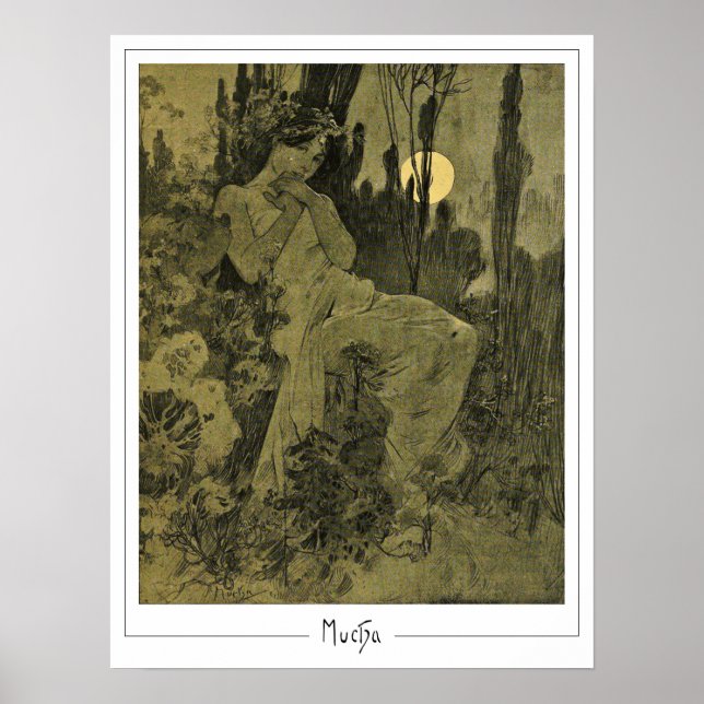Alphonse Mucha Zedign cartel de arte #352 (Frente)