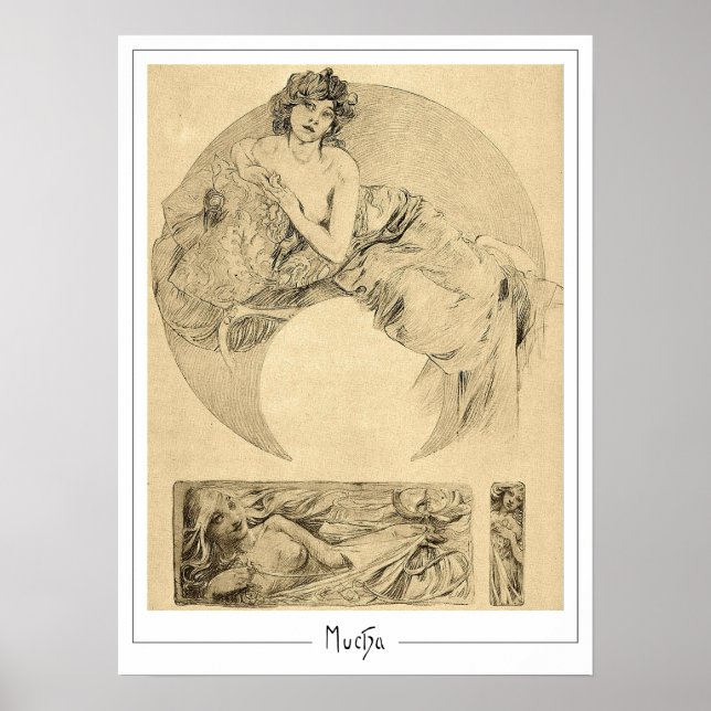 Alphonse Mucha Zedign Poster de arte #111 (Frente)