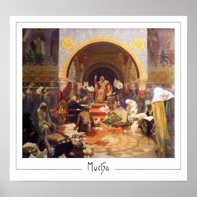 Alphonse Mucha Zedign Poster de arte #150 (Frente)