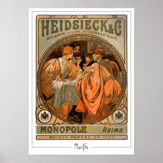 Alphonse Mucha Zedign Poster de arte #218 (Frente)
