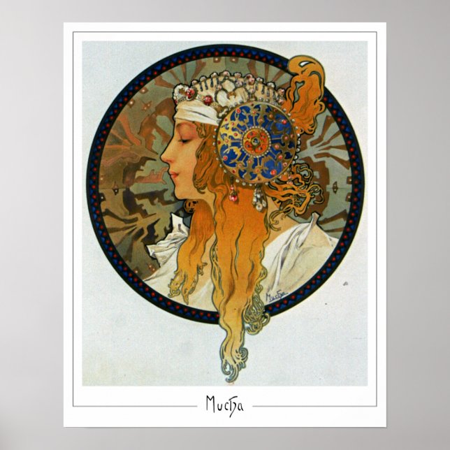 Alphonse Mucha Zedign Poster de arte #281 (Frente)