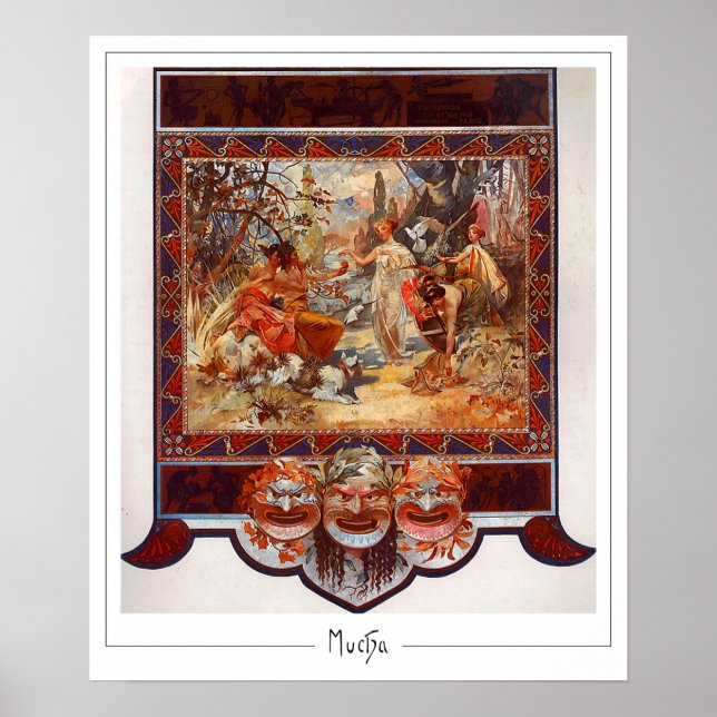 Alphonse Mucha Zedign Poster de arte #297 (Frente)