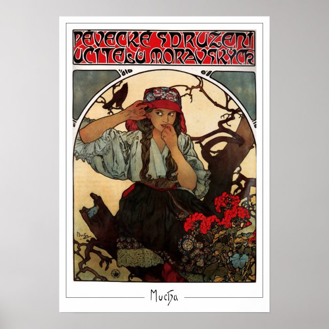 Alphonse Mucha Zedign Poster de arte #374 (Frente)