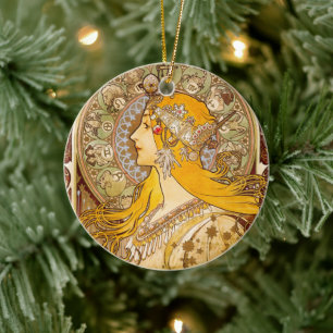 Alphonse Mucha Zodíaco Art Nouveau Decoración Vint