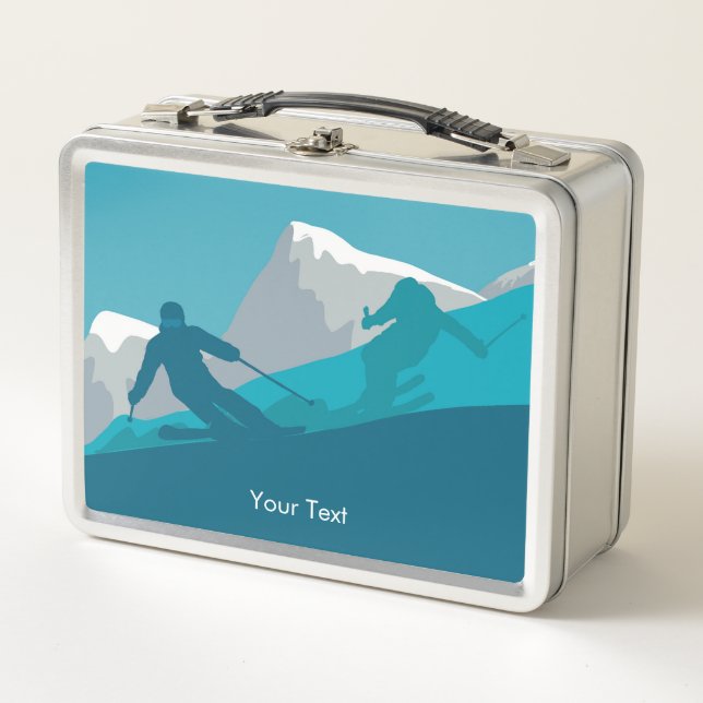 Alpine Skiing Snowy Mountain View Personalized (Anverso)