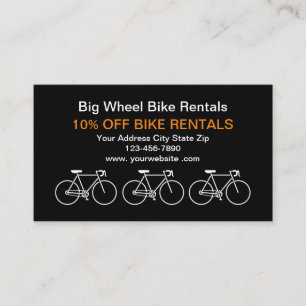 Alquiler de bicicletas Tarjetas de visita