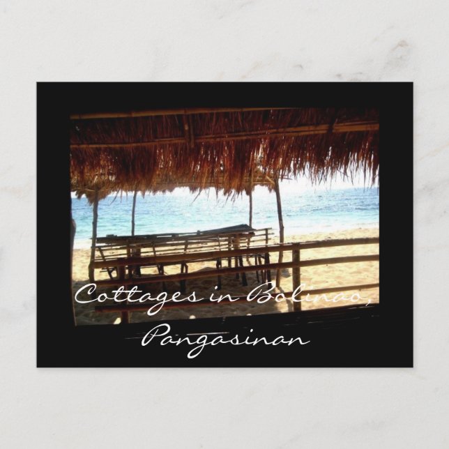 Alquiler de casas en Bolinao, postal pangasinina (Anverso)