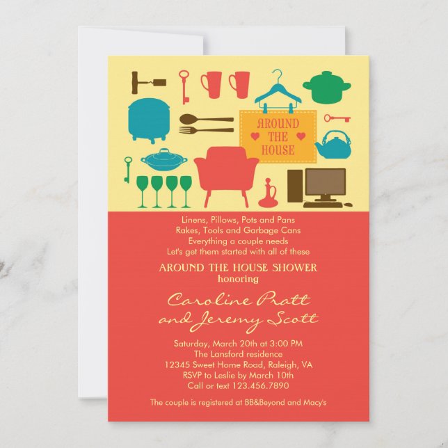 Alrededor de la invitación a la ducha nupcial de l (Anverso)