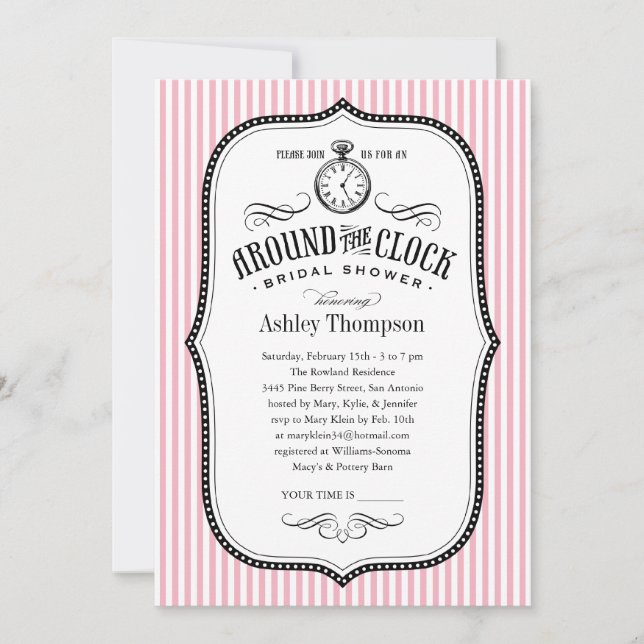 Alrededor De Las Invitaciones A La Ducha De Novias (Anverso)