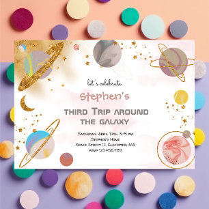 Alrededor del espacio de la galaxia Invitación de 