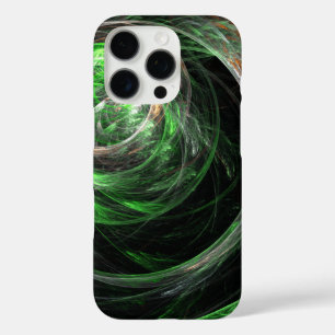 Alrededor del Funda World Green Abstract Art iPhon