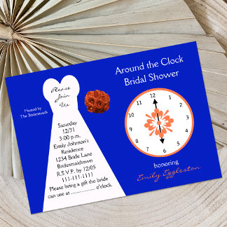 Alrededor del reloj invitaciones a duchas de novia