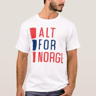 Alt para la camiseta noruega del lema de Norge