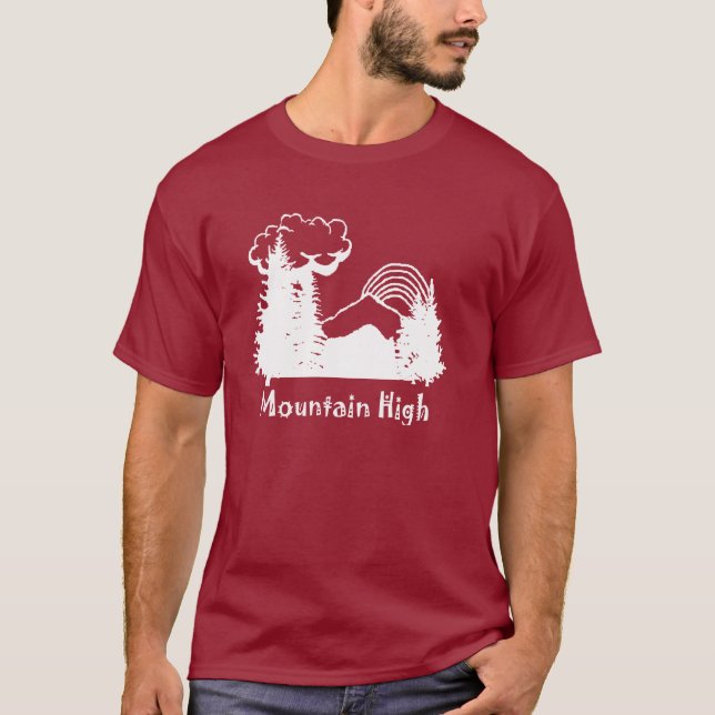 Alta camiseta blanca del logotipo del Mt (Anverso)