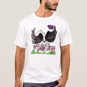 alta camiseta que vuela