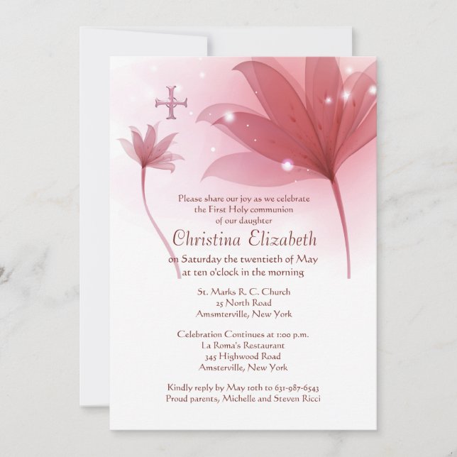 Alta invitación rosa (Anverso)