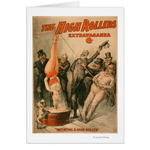 Alta mujer de RollersDunking en poster de la