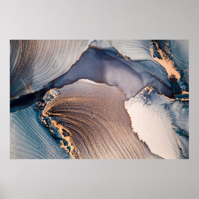 Alta resolución. Pintura de arte fluido abstracto  (Frente)