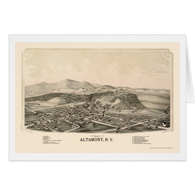Altamont, mapa panorámico de NY - 1889 (Anverso (Horizontal))