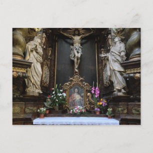 Altar en la postal de Praga