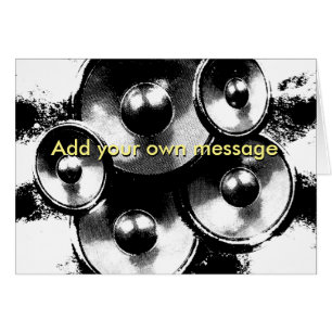 Altavoces de música en blanco y negro