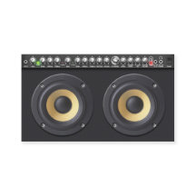 Altavoces en voz alta de tarjeta de presentación d