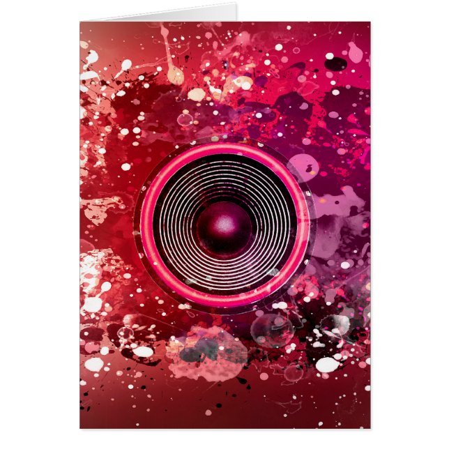 Altavoz de música y manchas de pintura (Frente)