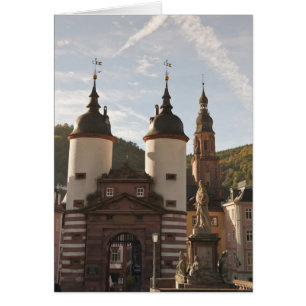 Alte Brucke en el casco antiguo, Heidelberg, Alema