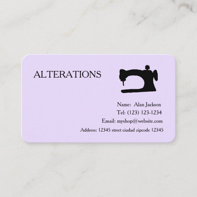 ALTERACIONES tarjetas de visita (Anverso)